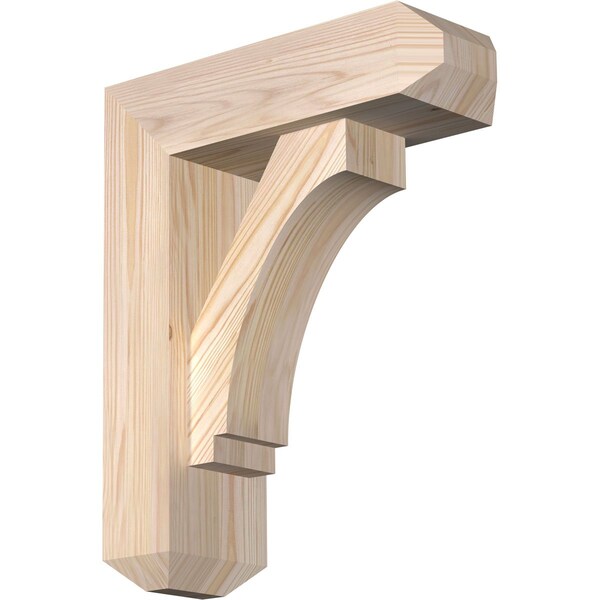 Ekena Millwork Imperial Craftsman Smooth Bracket w/ Offset Brace, Douglas Fir, 5 1/2"W x 16"D x 20"H BKT0604X16X20IMP04SDF - main